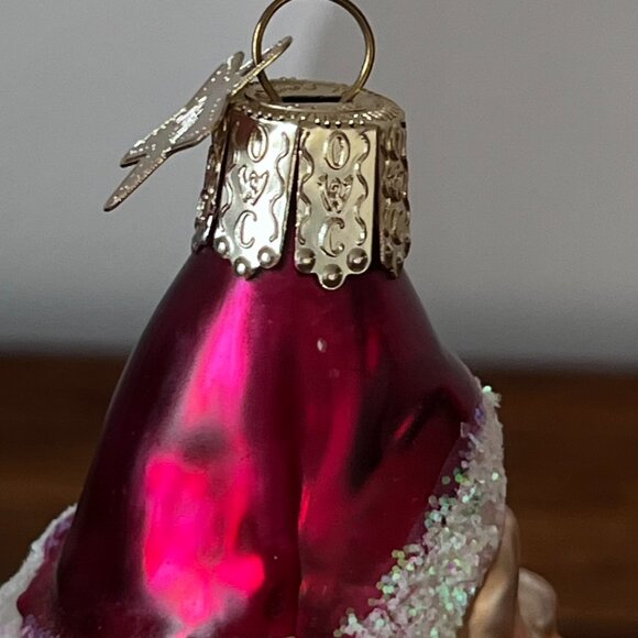 Old World Christmas Santa Claus w/ Green Drum Blown Glass Ornament Merck Vintage - Picture 9 of 10